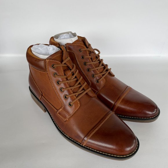 Kunsto  Genuine Leather Oxford Boots Men\'s Size 9.5 Brown main image 5